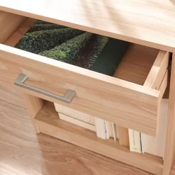 Panama 4 Piece Bedroom Furniture Set - Oak -Sienna Store pan4pcoak panama 4pcset bedside oak dtl 01