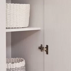 Panama 4 Piece Bedroom Furniture Set - White -Sienna Store pan4pcwht panama 4pcset 3drrobe white dtl 01