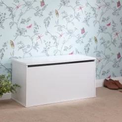 Panama Ottoman Storage Box - White