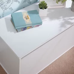 Panama Ottoman Storage Box - White -Sienna Store panosbwht 07