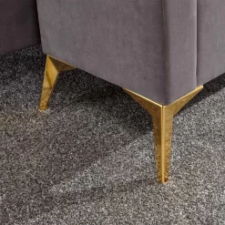 Pettine Fabric Ottoman Storage Bench - Grey -Sienna Store petottgry pettine ottoman storage bench grey sep20 dtl 05