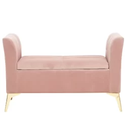 Pettine Fabric Ottoman Storage Bench - Blush Pink -Sienna Store petottpnk pettine ottoman storage bench blush pink sep20 co 02