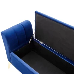 Pettine Fabric Ottoman Storage Bench - Royal Blue -Sienna Store petottrbl pettine ottoman bench royal blue sep21 co 09
