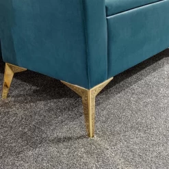 Pettine Fabric Ottoman Storage Bench - Teal -Sienna Store petotttea pettine ottoman bench teal sep21 dtl 04