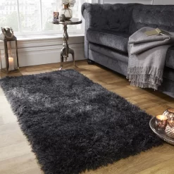 Sienna Shaggy Rug 5cm Pile - Charcoal