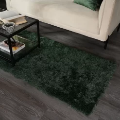 Sienna Shaggy Rug 5cm Pile - Forest Green -Sienna Store rugfg 3s 1