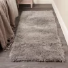 Sienna Shaggy Rug Runner, Silver - 60 X 150cm