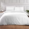 Brentfords Satin Stripe Duvet Cover Set - White