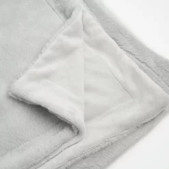 Sienna Faux Fur Fleece Throw - Silver -Sienna Store sbfafursi 3s 3