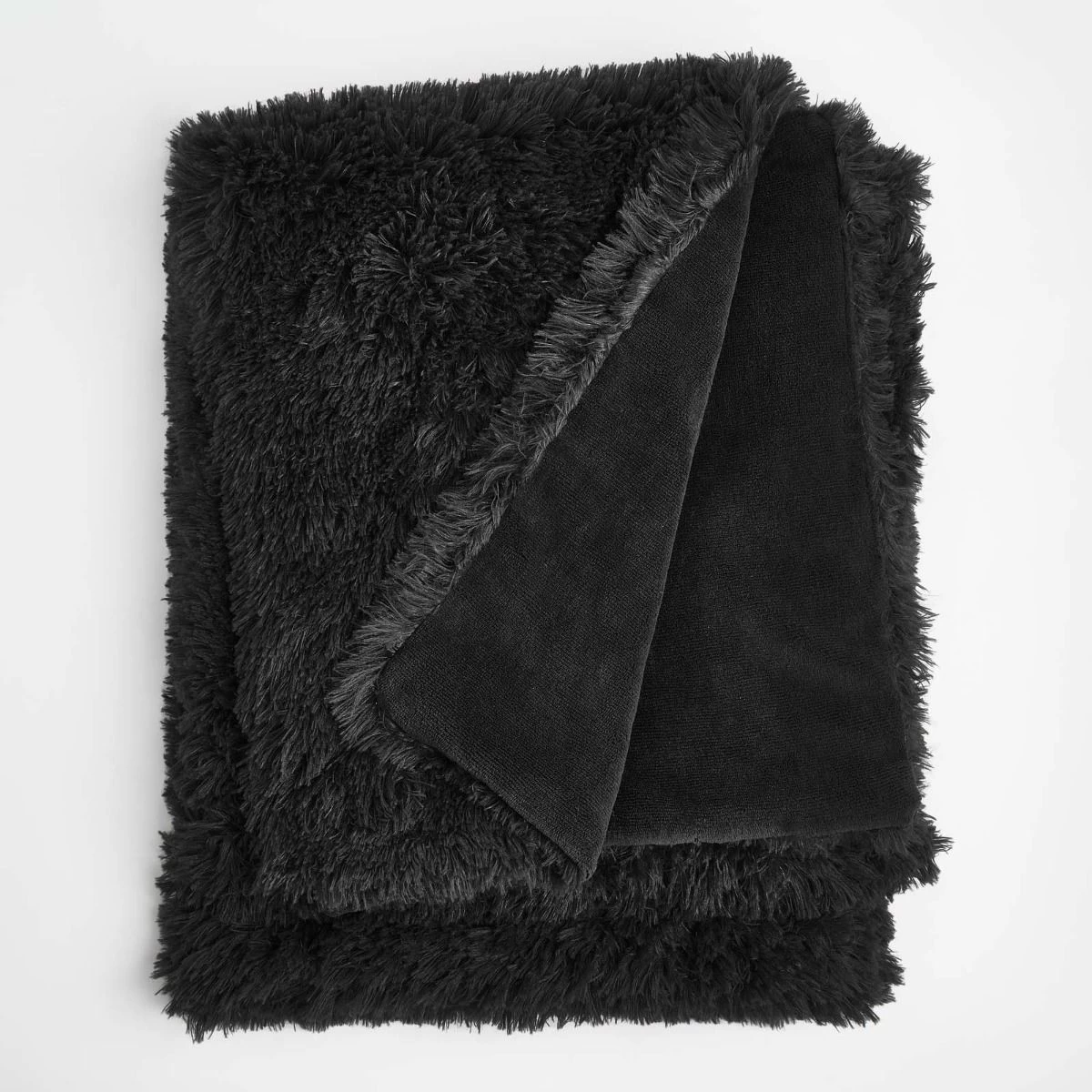 Sienna Fluffy Throw, Black - 150 X 200cm 3 Sienna Fluffy Throw, Black - 150 X 200cm - Image 3