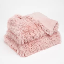 Sienna Fluffy Throw 150x200cm - Blush