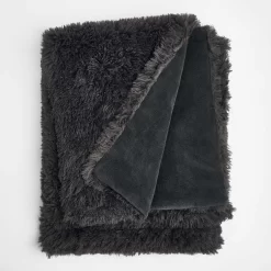 Sienna Fluffy Throw, 150 X 200cm - Charcoal -Sienna Store sbflpldcl 2s