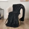 Sienna Fluffy Throw, 150 X 200cm - Charcoal