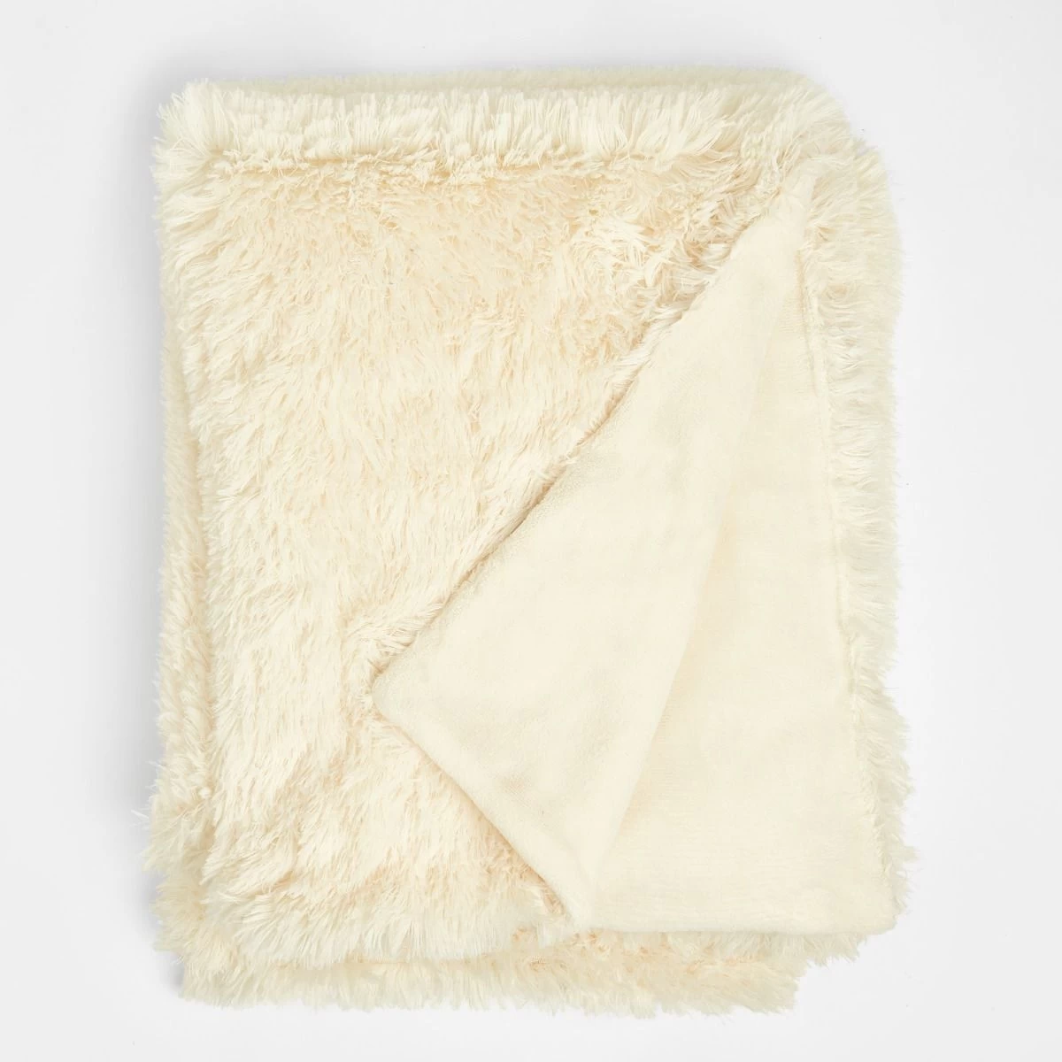 Sienna Fluffy Throw, 150 X 200cm - Cream 3 Sienna Fluffy Throw, 150 X 200cm - Cream - Image 3
