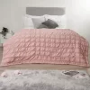 Sienna Seersucker Bedspread Throw - Blush