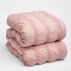 Sienna Seersucker Bedspread Throw - Blush 8 Sienna Seersucker Bedspread Throw - Blush -Sienna Store sbmfseebl 4s