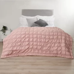 Sienna Seersucker Bedspread Throw - Blush 9 Sienna Seersucker Bedspread Throw - Blush -Sienna Store sbmfseebl 5s