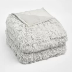 Sienna Fluffy Weighted Blanket - Silver -Sienna Store sbweflusi 1s 2