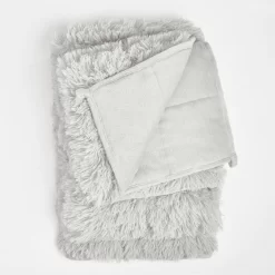 Sienna Fluffy Weighted Blanket - Silver -Sienna Store sbweflusi 3s 2
