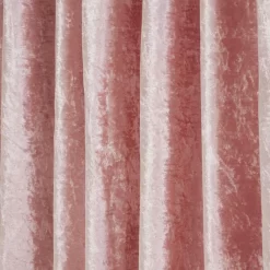 Sienna Crushed Velvet Pencil Pleat Curtains - Blush Pink -Sienna Store scvpcrv curtains pencil pleat velvet blush 3 sw