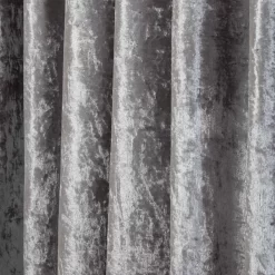 Sienna Crushed Velvet Pencil Pleat Curtains - Silver -Sienna Store scvpcrv curtains pencil pleat velvet silver 3 sw