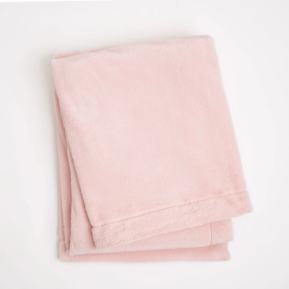Sienna Faux Fur Fleece Throw - Blush 2 Sienna Faux Fur Fleece Throw - Blush - Image 2