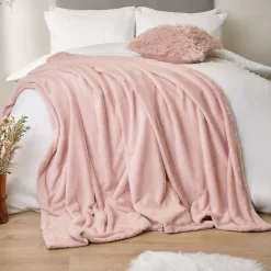 Sienna Faux Fur Fleece Throw - Blush 9 Sienna Faux Fur Fleece Throw - Blush -Sienna Store sdffherbl 5s