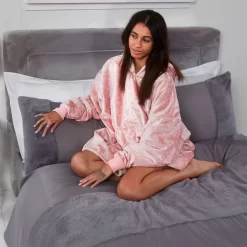 Sienna Faux Fur Panel Duvet Cover Set - Silver Grey -Sienna Store sdhsfpn duvet set faux fur charcoal 6 ss 1 1 1 1