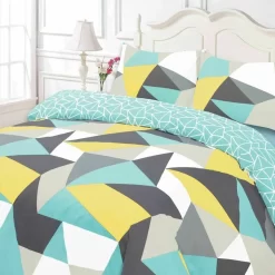 Dreamscene Shapes Duvet Cover Set - Multi Coloured