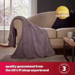 Silentnight Heated Throw - Charcoal -Sienna Store silentnight luxury heated throw charcoal 7