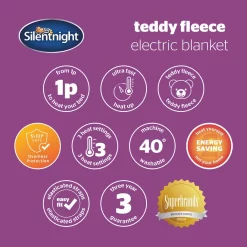 Silentnight Comfort Control Teddy Fleece Electric Blanket -Sienna Store silentnight teddy fleece electric blanket 10 3