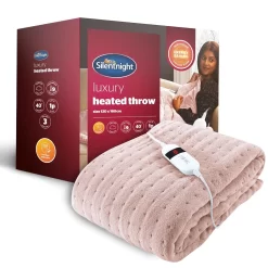Silentnight Heated Throw - Blush