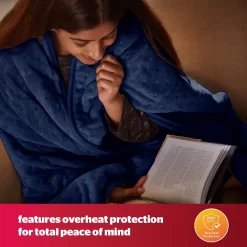 Silentnight Heated Throw - Navy -Sienna Store slncfhtnv01 6