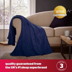 Silentnight Heated Throw - Navy -Sienna Store slncfhtnv01 7