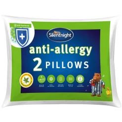 Silentnight Anti-Allergy Pillow, White - 2 Pack