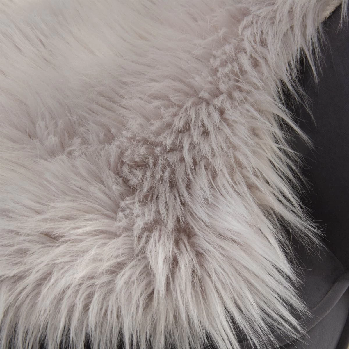 Sienna Faux Fur Sheepskin Rug, Silver Grey - 60 X 90cm 3 Sienna Faux Fur Sheepskin Rug, Silver Grey - 60 X 90cm - Image 3
