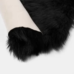Sienna Faux Fur Sheepskin Rug - Black -Sienna Store srshpldbk 4s