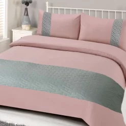 Brentfords Pinsonic Duvet Set - Blush