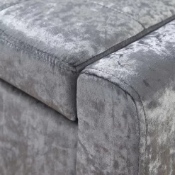 Verona Crushed Velvet Ottoman Bench - Grey -Sienna Store verosbgcv 12