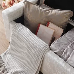 Verona Crushed Velvet Ottoman Bench - Oyster -Sienna Store verosbscv 08