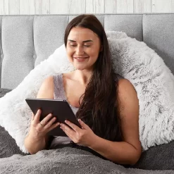 Huggleland Long Hair V Shape Pillow - Grey -Sienna Store vpillow2