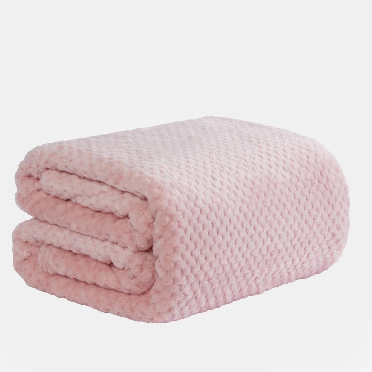 Dreamscene Waffle Mink Throw King, Blush Pink - 200 X 240cm 2 Dreamscene Waffle Mink Throw King, Blush Pink - 200 X 240cm - Image 2